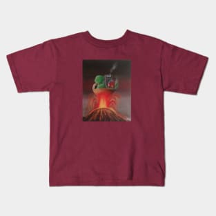 Volcanic Island Transformation Kids T-Shirt